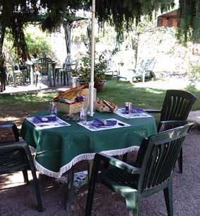Coin repas sous le sapin ...